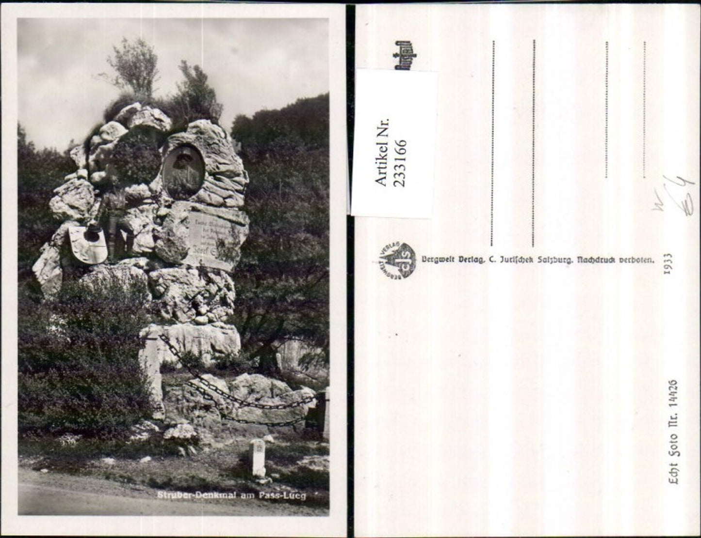 233166,Struber Monument at the Lueg Pass near Golling