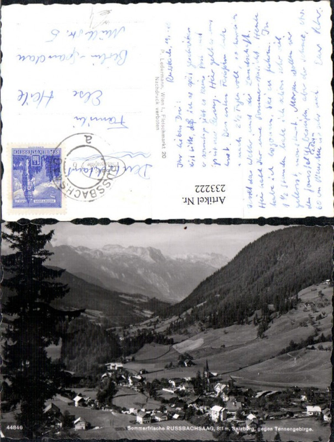 233222,Russbachsaag b. Rußbach am Pass Gschütt Totale geg. Tennengebirge