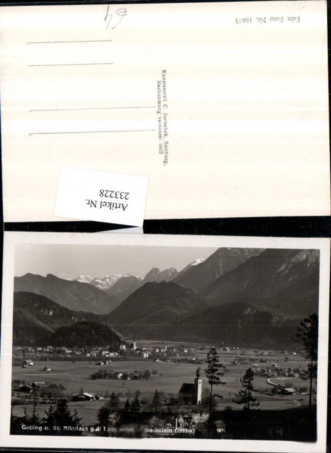 233228,Golling u. St. Nikolaus Totale geg. Lammertal u. Dachstein
