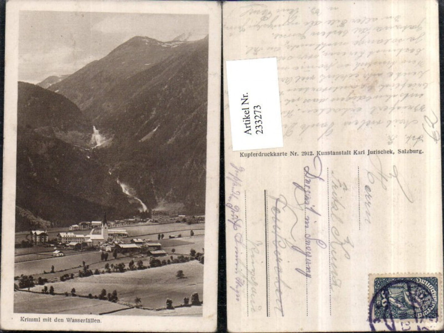 233273,Krimml Totale m. d. Wasserfällen