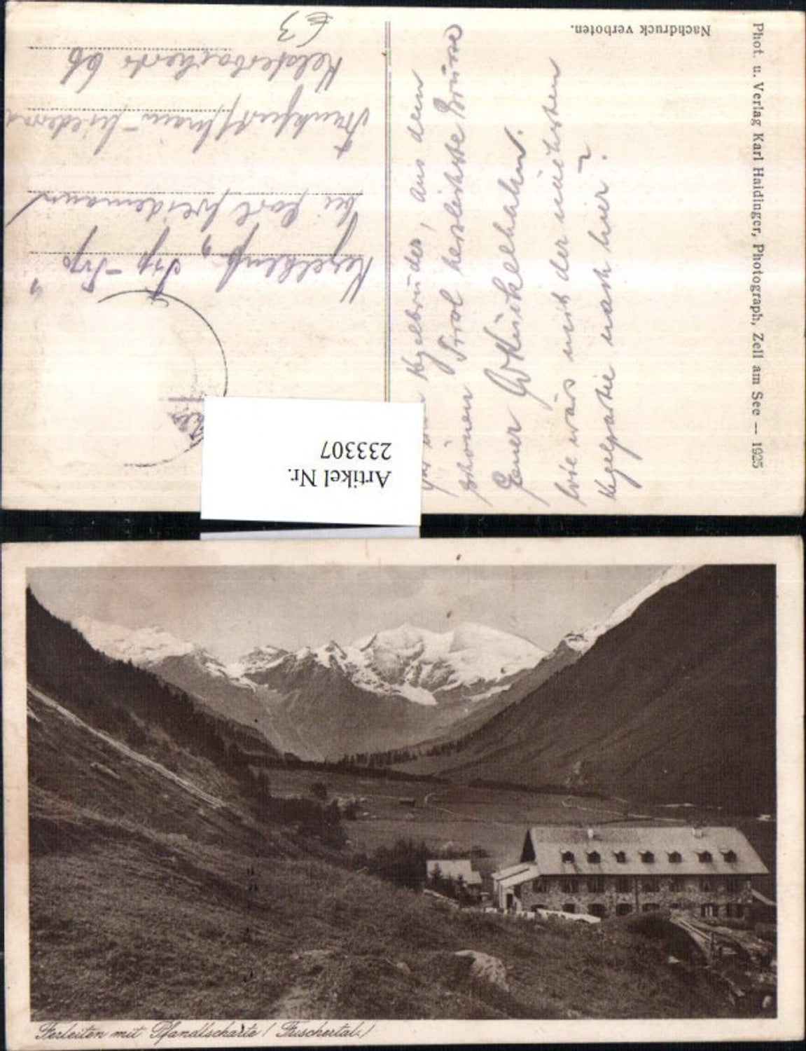 233307,Ferleiten m. Pfandlscharte im Fuschertal Bergkulisse