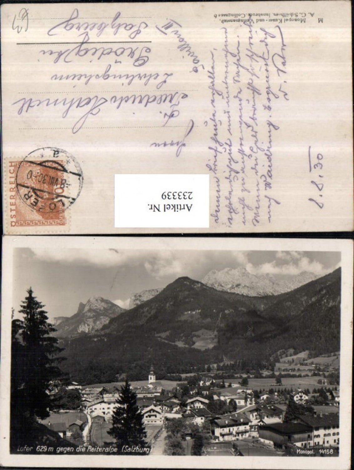 233339,Lofer Totale geg. d. Reiteralpe