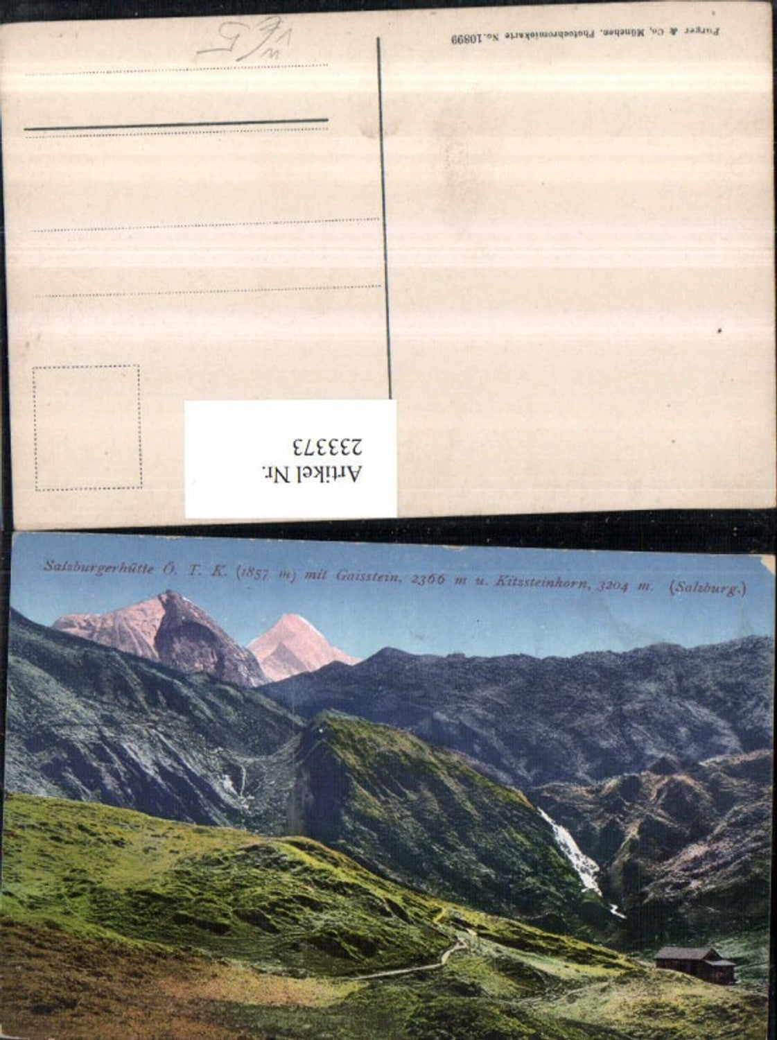 233373,Salzburgerhütte Berghütte m. Gaisstein u. Kitzsteinhorn b. Zell am See pub Purger u. Co 10899