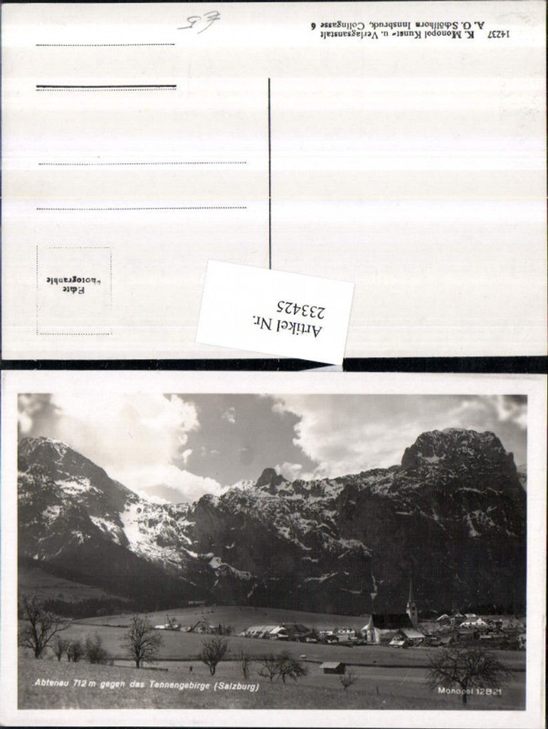 233425,Abtenau Totale geg. d. Tennengebirge