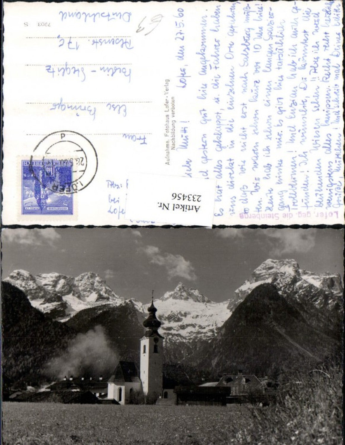 233456,Lofer Teilansicht Kirche geg. d. Steinberge