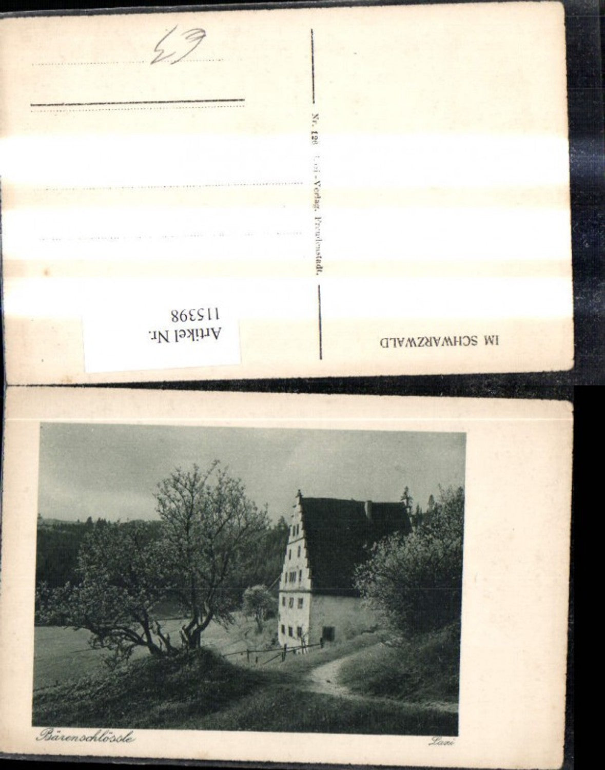 115398,Künstler Ak Lazi Bärenschlössle im Schwarzwald