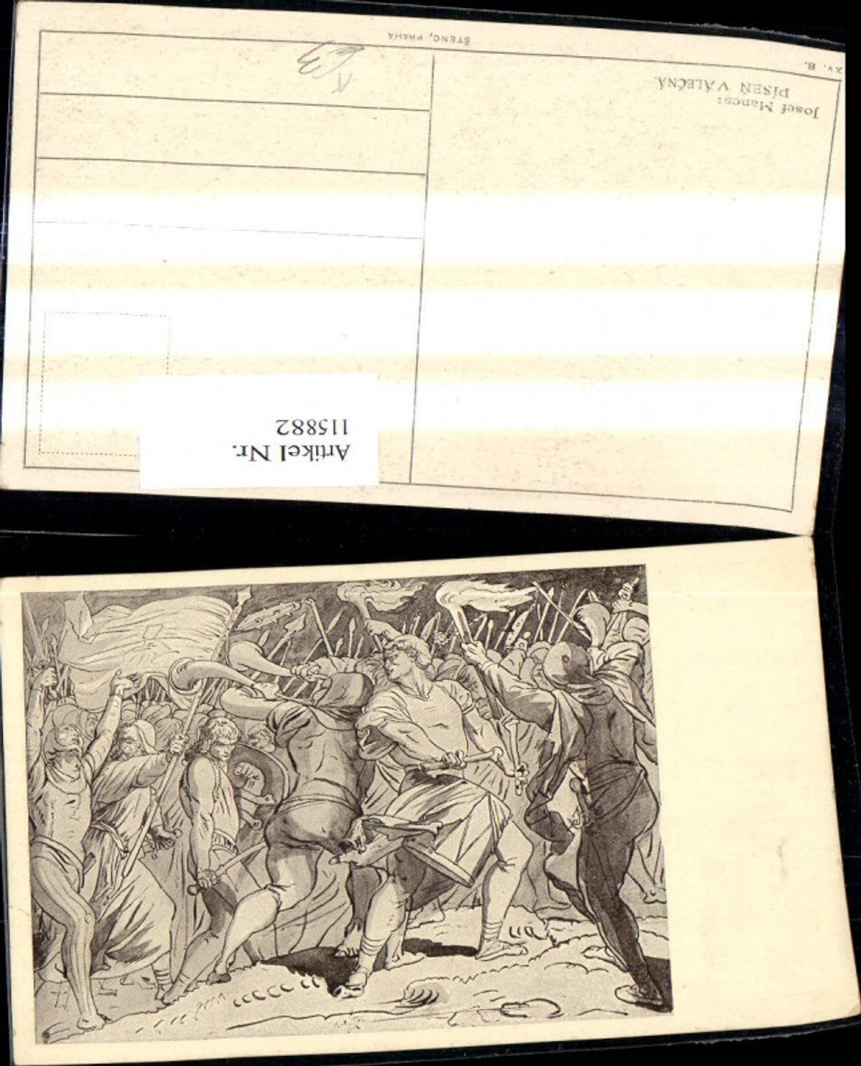 115882,Künstler Ak Josef Manes Pisen Valecna Krieg Schlachtfeld