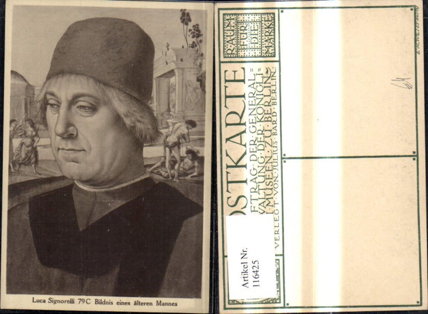 116425,Künstler Ak Luca Signorelli 79 C Bildnis eines älteren Mannes