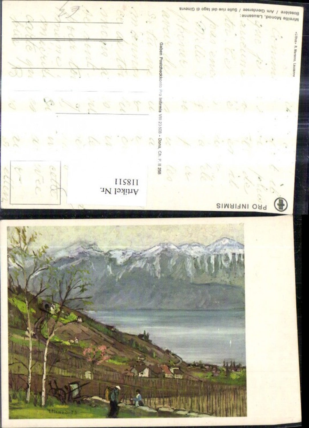 118511,Künstler Ak Mireille Monod Am Genfersee