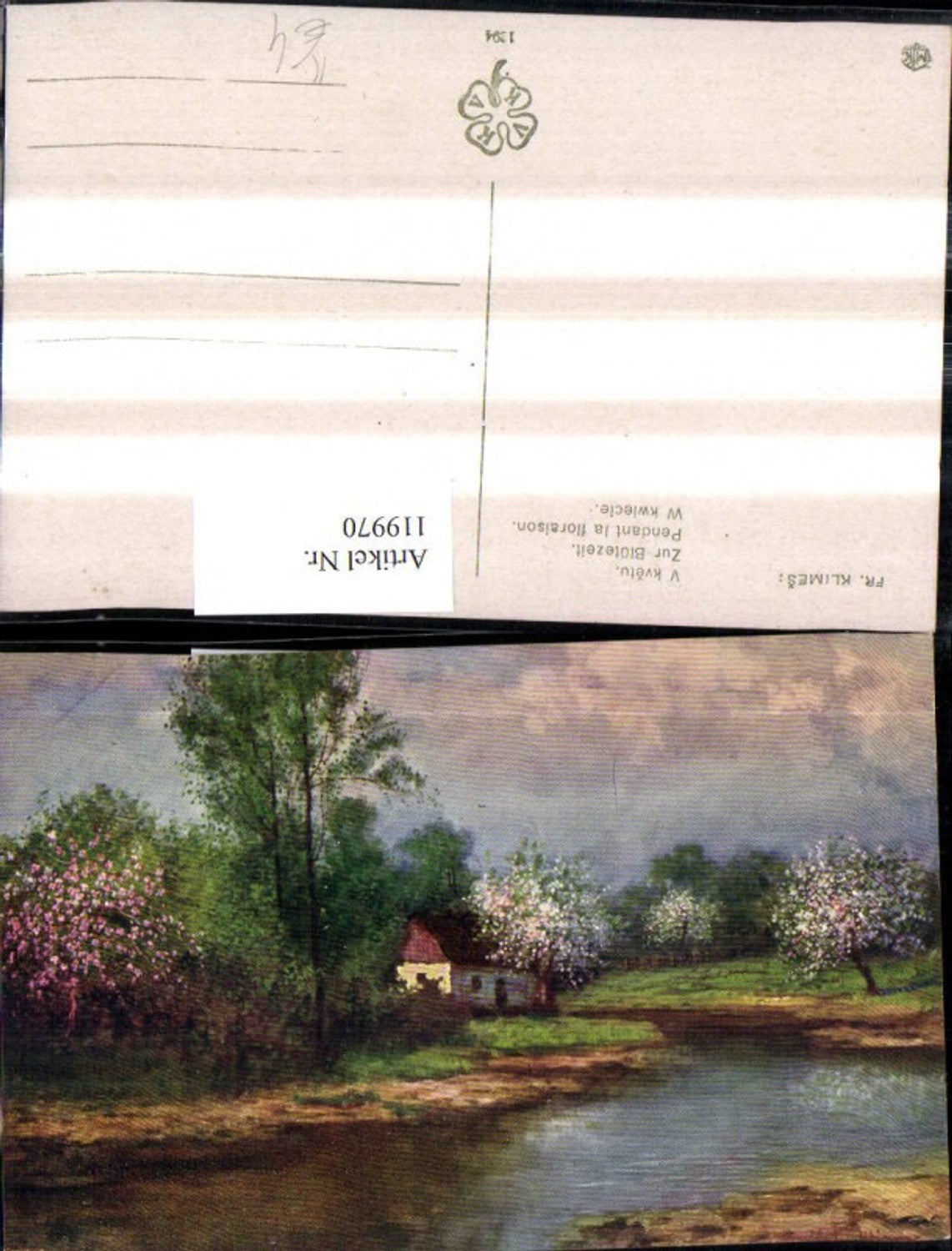 119970,Künstler Ak Fr. Klimes Zur Blütezeit