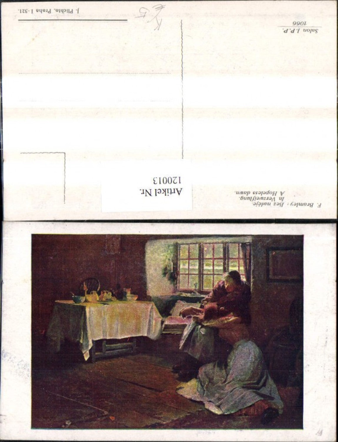 120013,Künstler Ak F. Bramley In Verzweiflung