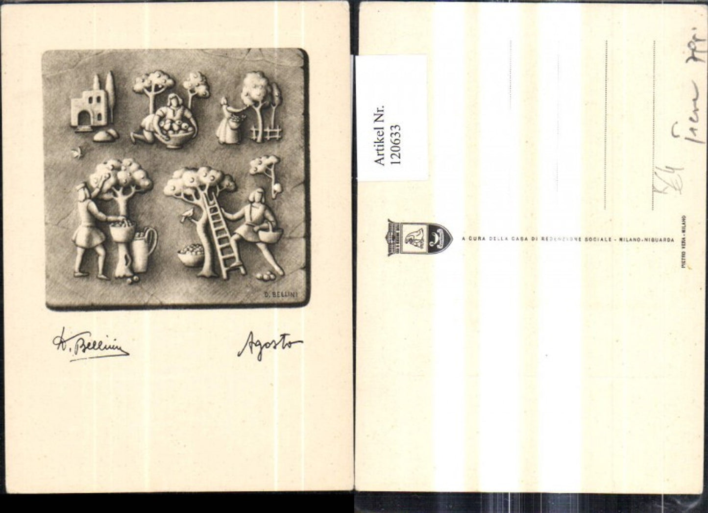 120633, Artist Ak D. Bellini Agosto August