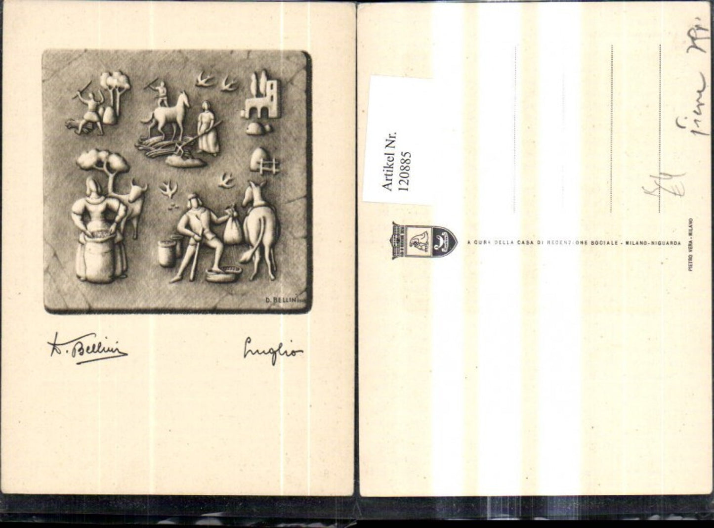120885,Künstler Ak D. Bellini Luglio Juli