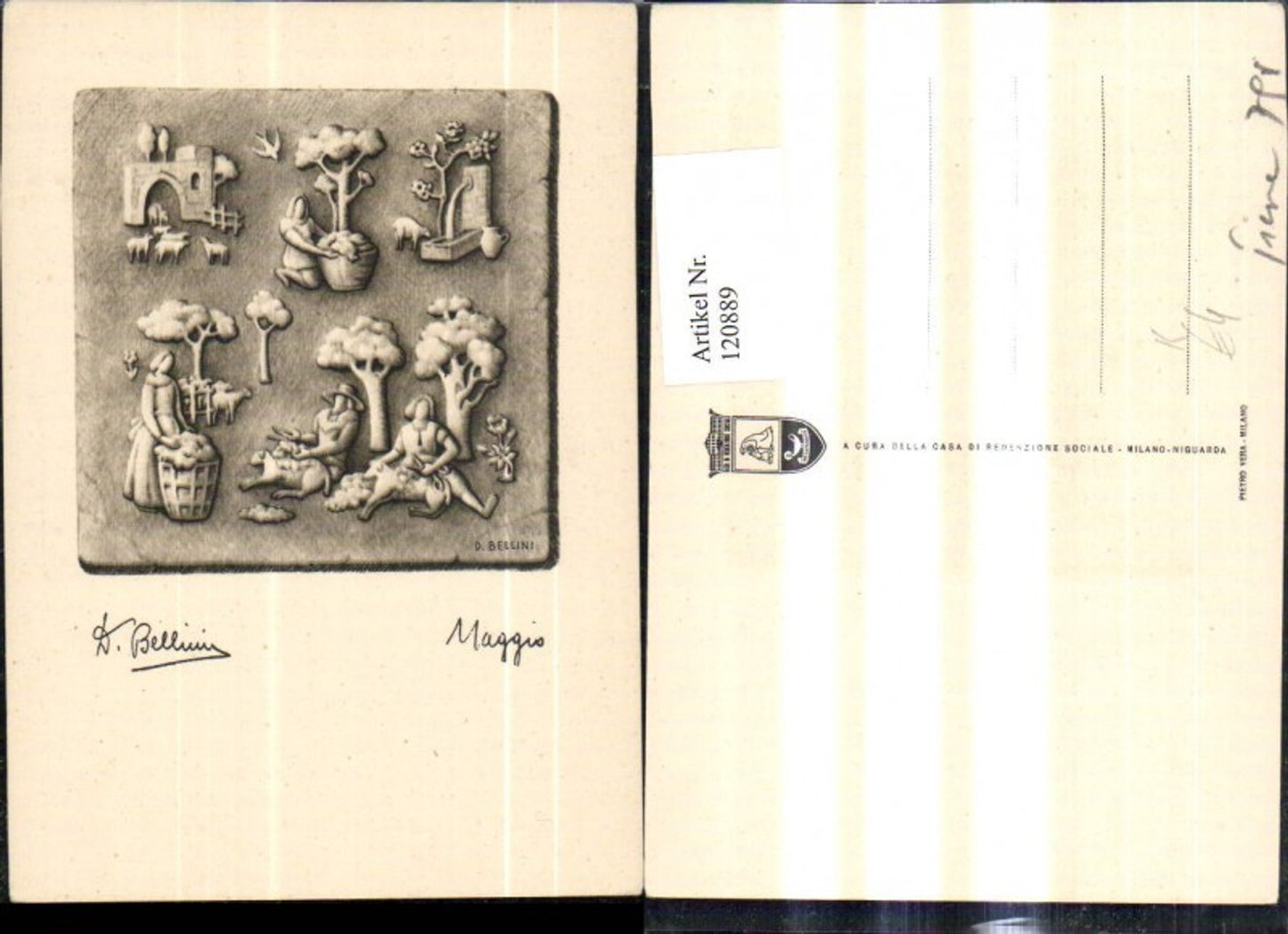 120889,Künstler Ak D. Bellini Maggio Mai