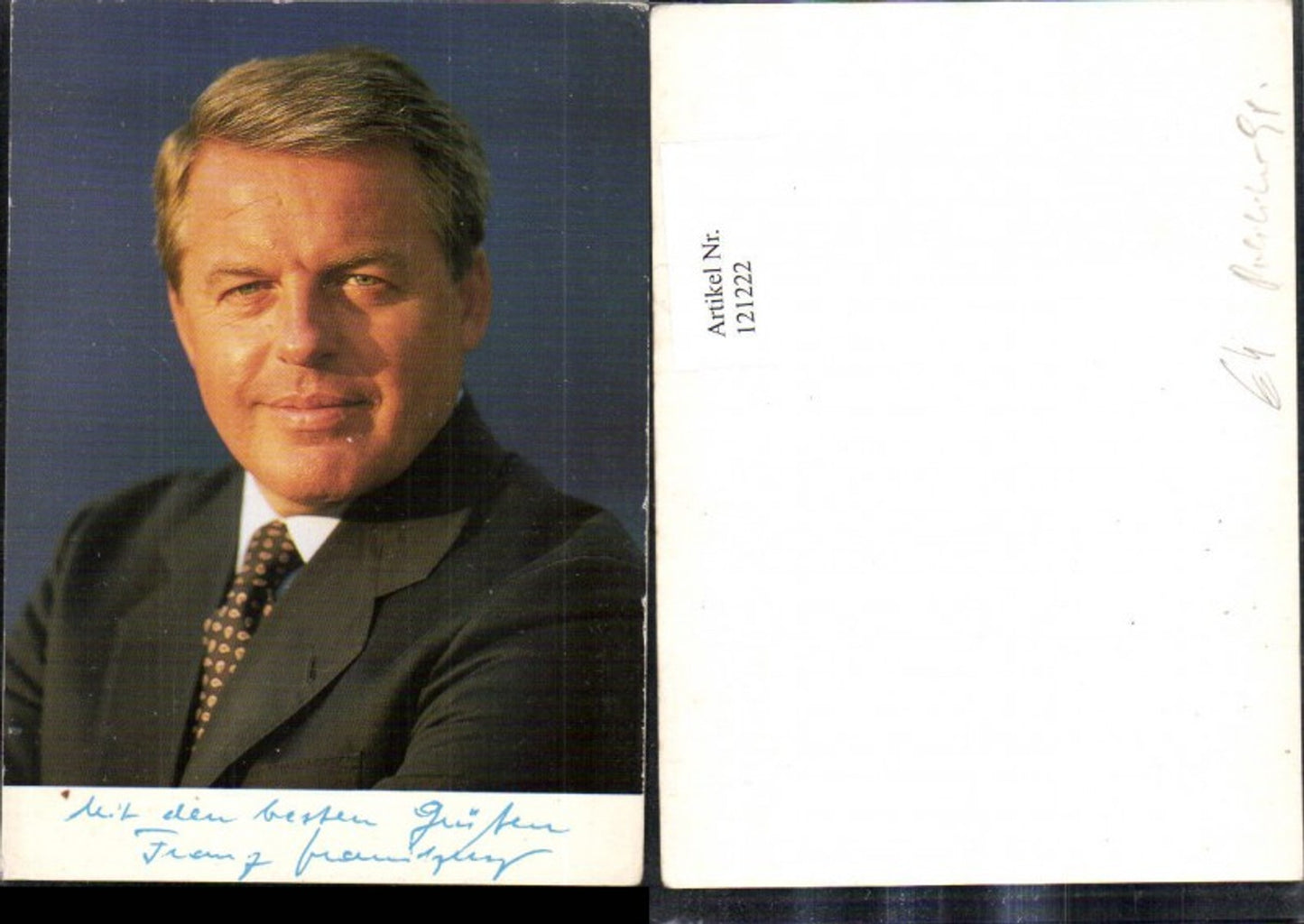 121222,Franz Vranitzky Autogramm Politik