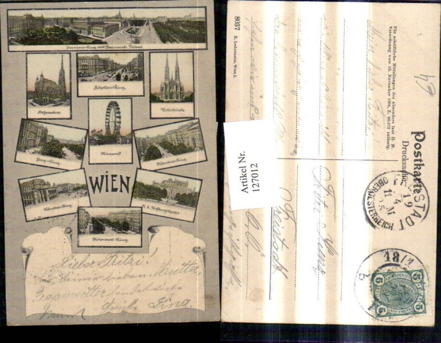 Alte Ansichtskarte – Old Postcard