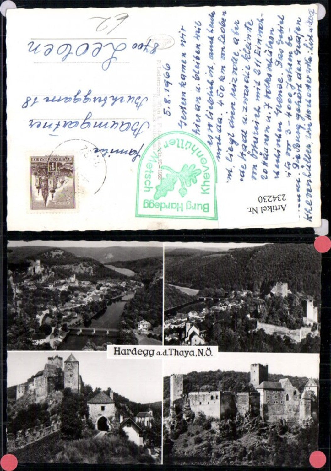 234230,Hardegg an d. Thaya Totale Burg Mehrbildkarte