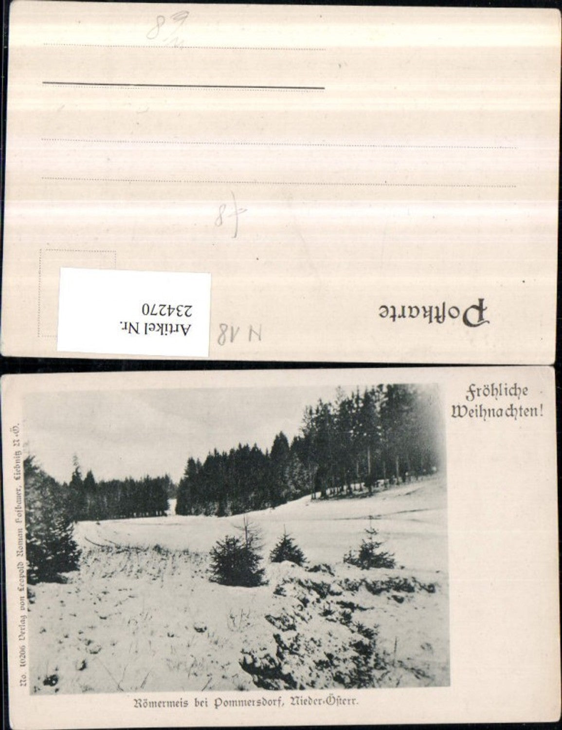 234270,Römermeis b. Pommersdorf b. Raabs an d. Thaya Partie Winterbild