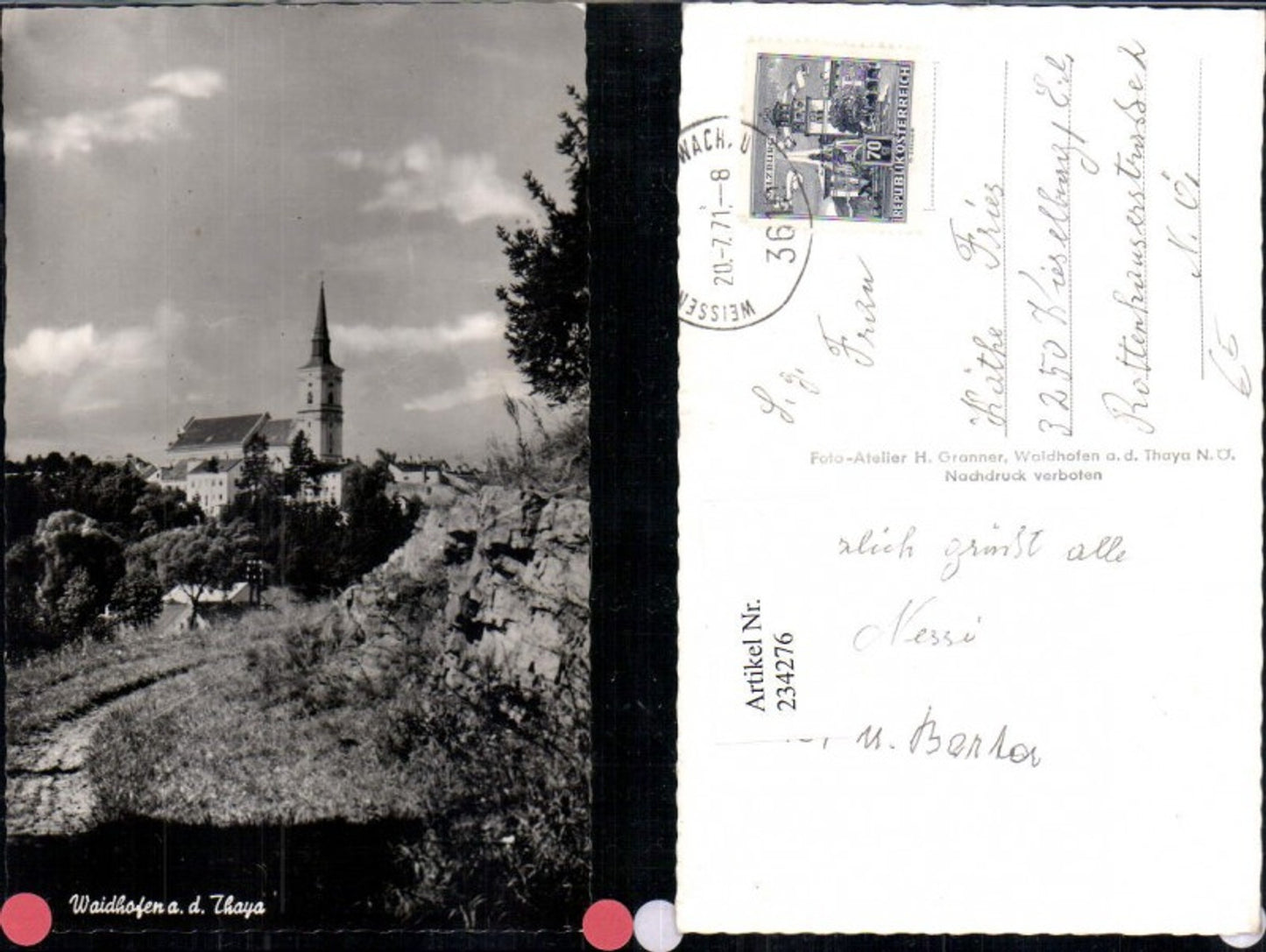 234276,Waidhofen an d. Thaya Partie Kirche