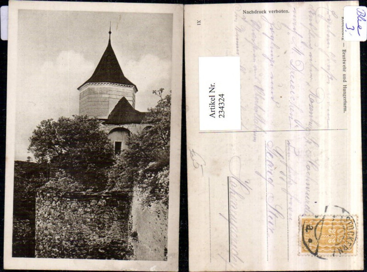 234324,Rosenburg Brustwehr und Hungerturm