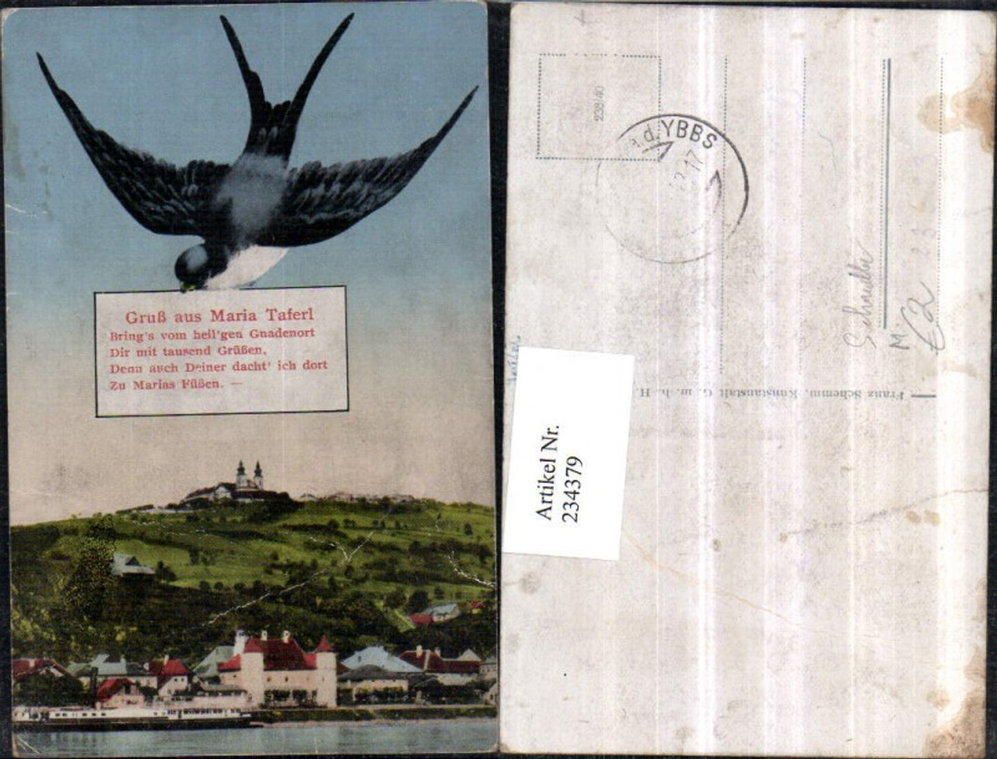 234379, Greetings from Maria Taferl near Marbach Schwalbe Text