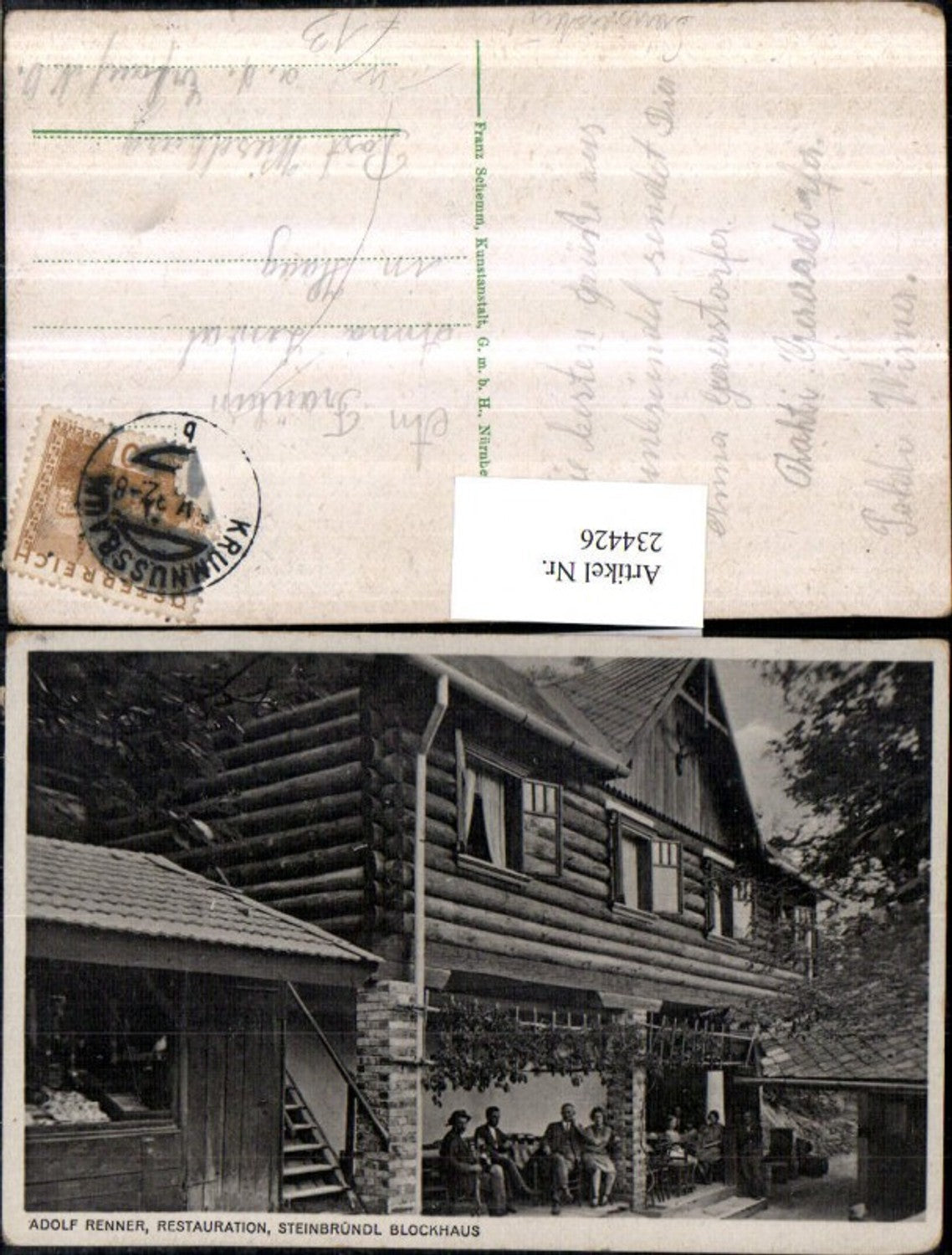 234426, Adolf Renner Restaurant Steinbründl Blockhaus near Säusenstein