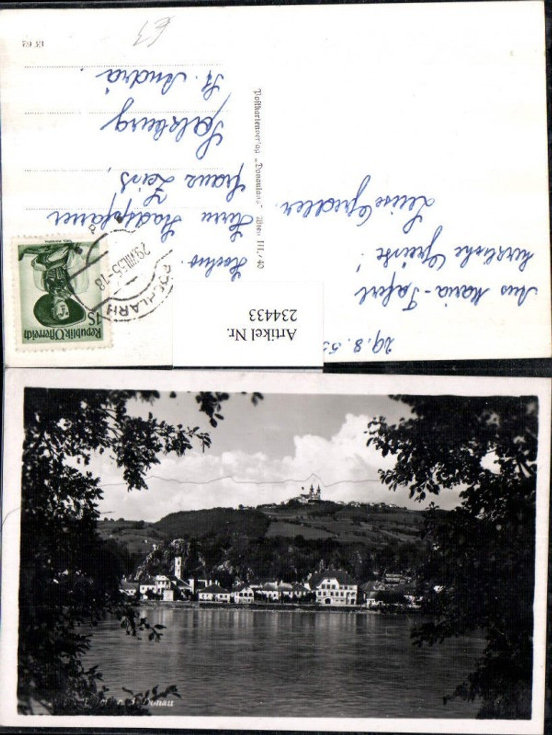 234433, Marbach an der Donau, partial view with Maria Taferl