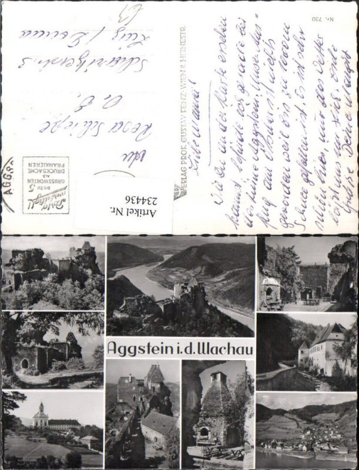 234436, Aggstein in the Wachau, Castle Ruins, Multi-image postcard