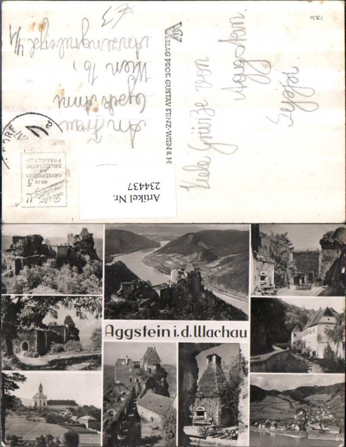 234437, Aggstein in the Wachau, Castle Ruins, Multi-image postcard