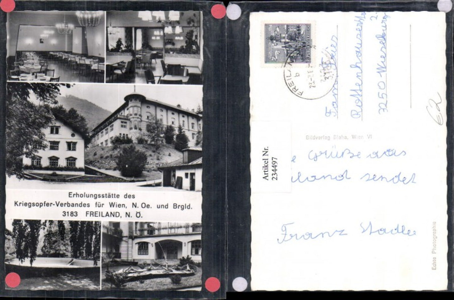 234497,Freiland b. Türnitz Erholungsstätte d. Kriegsopfer-Verbandes für Wien Mehrbildkarte