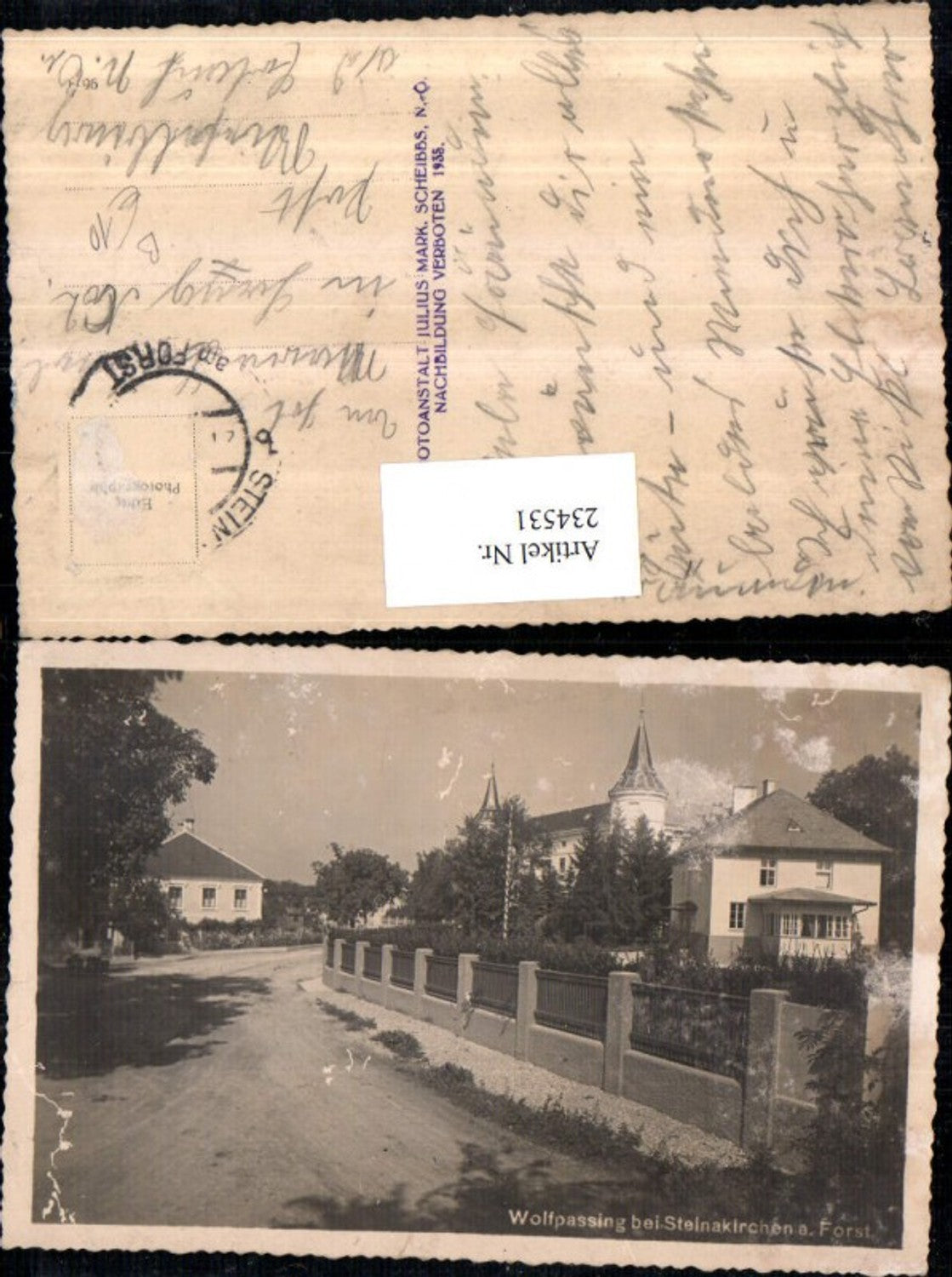 234531,Wolfpassing b. Steinakirchen am Forst Straßenansicht