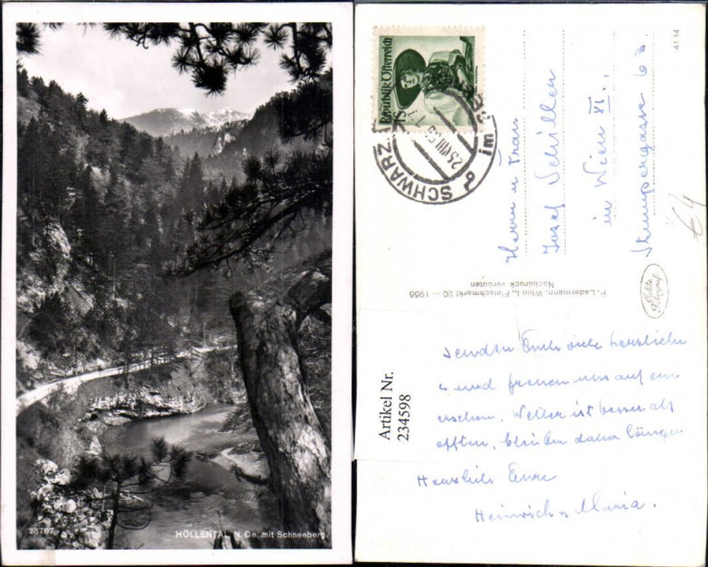 234598,Höllental m. Schneeberg Partie b. Puchberg