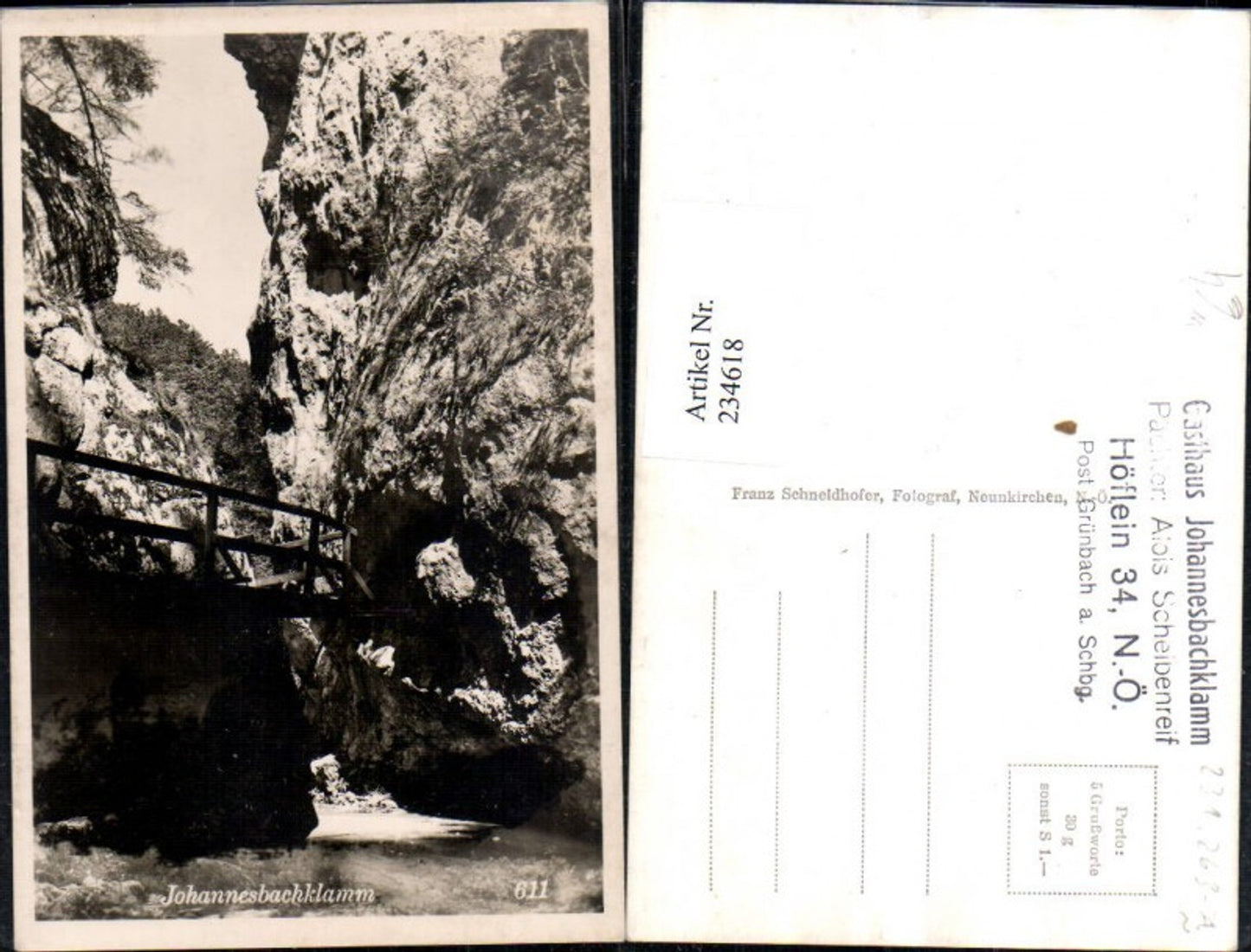 234618,Johanesbachklamm Klamm b. Würflach Partie