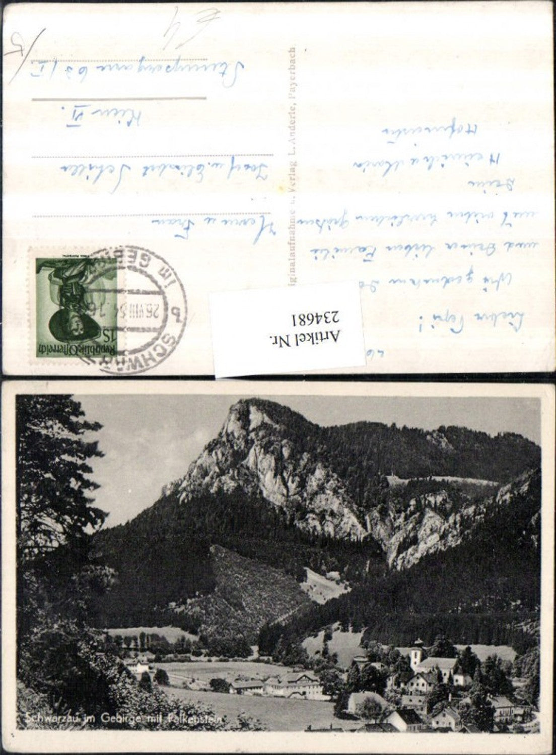 234681,Schwarzau im Gebirge Teilansicht m. Falkenstein