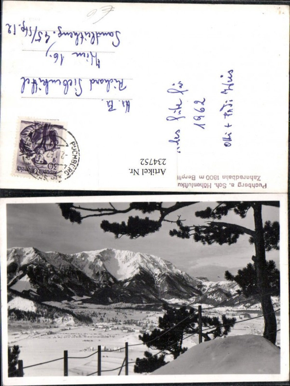 234752,Puchberg am Schneeberg Totale Partie Winterbild