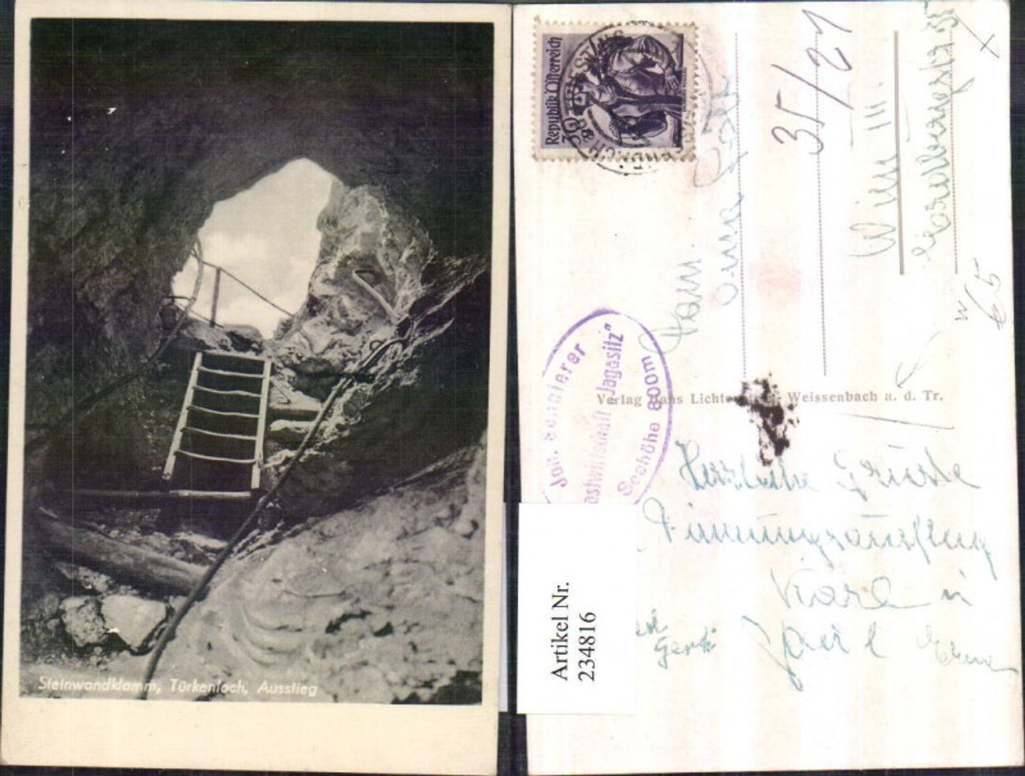 234816,Steinwandklamm Klamm Türkenloch Ausstieg b. Weissenbach an d. Triesting