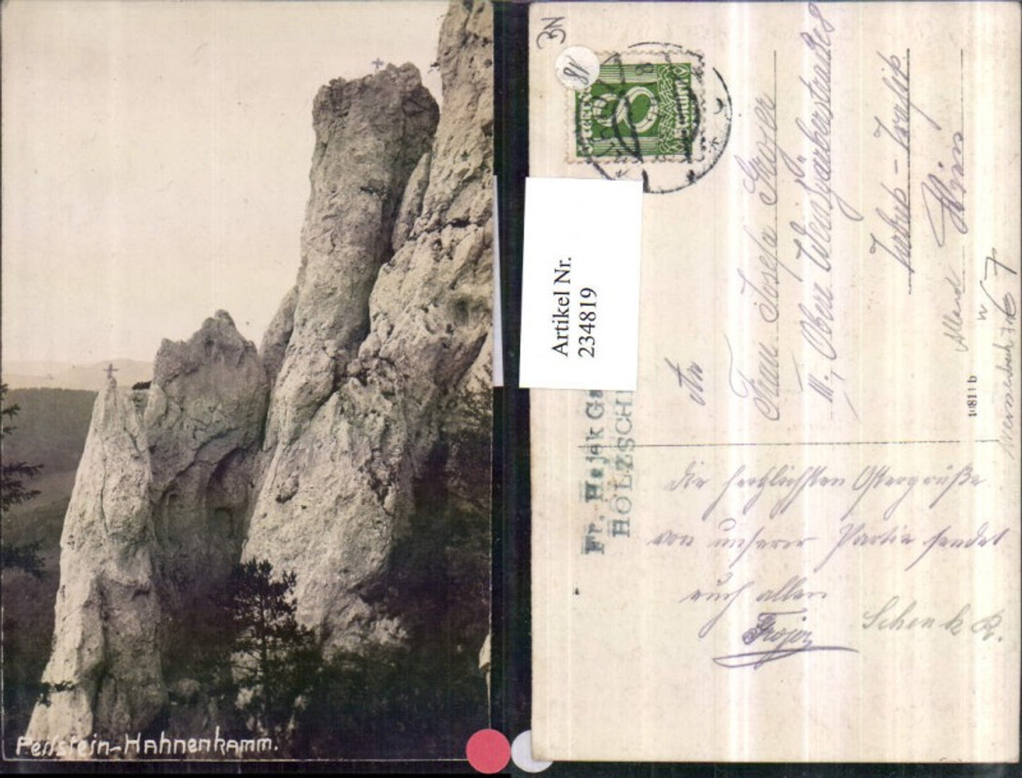 234819,Peilstein Hahnekamm Felsen b. Berndorf Weissenbach