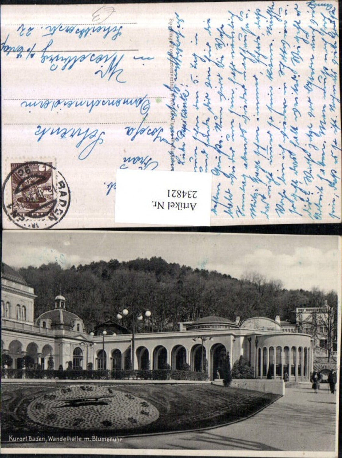 234821,Baden Wandelhalle m. Blumenuhr