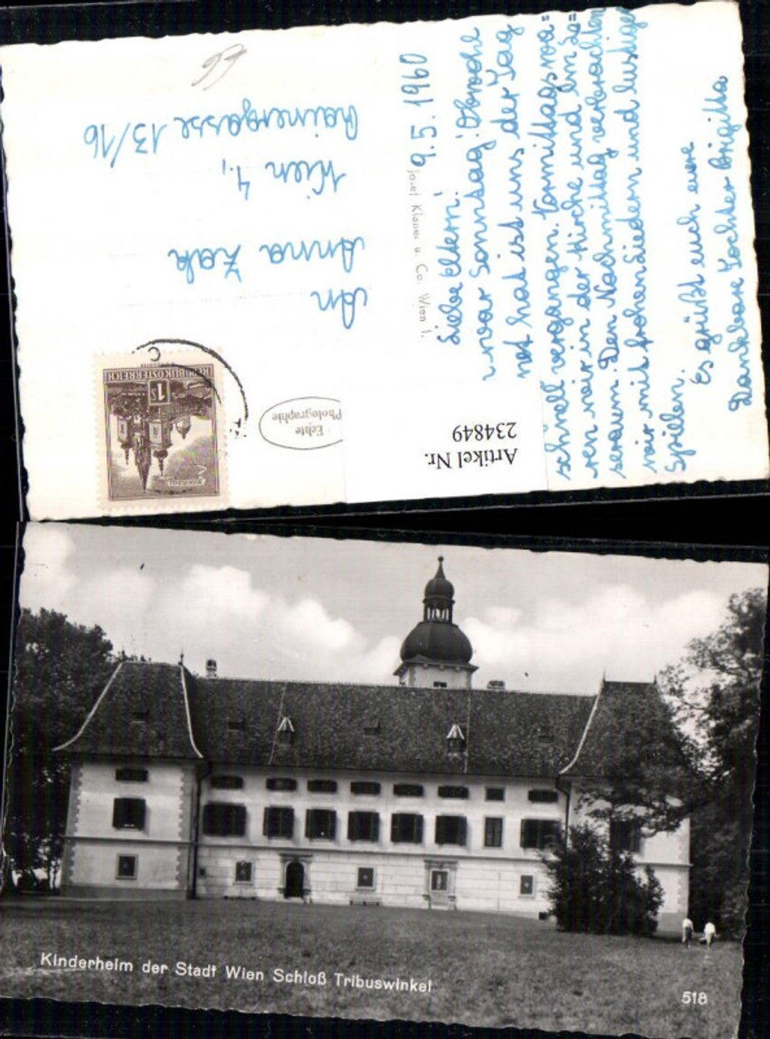 234849,Kinderheim d. Stadt Wien Schloss Tribuswinkel b. Traiskirchen
