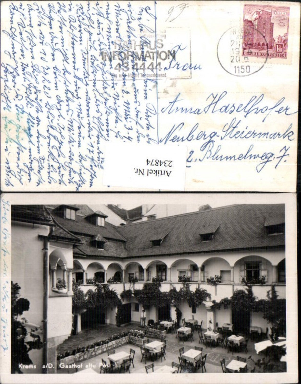 234874,Krems an d. Donau Gasthof alte Post Hof