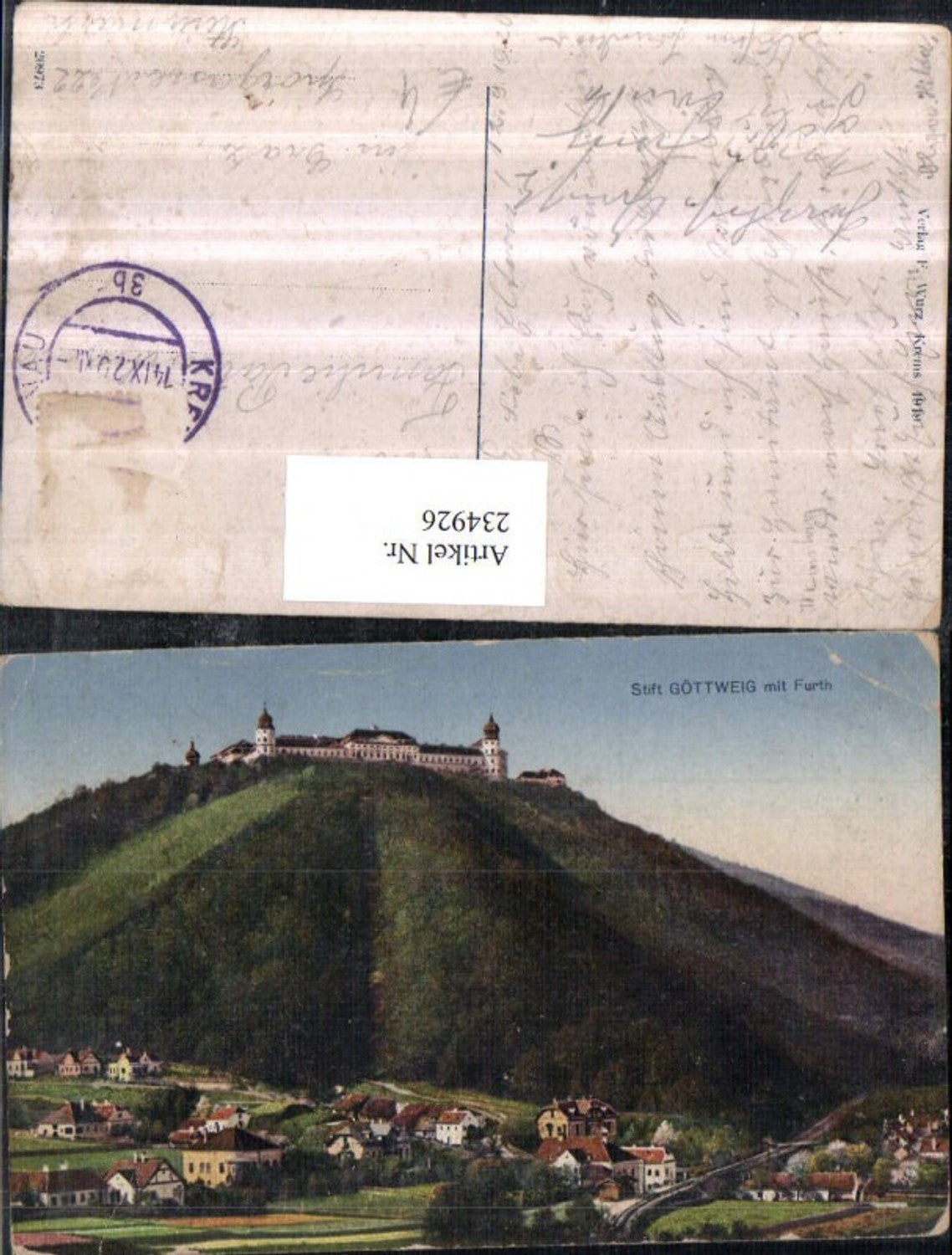 234926,Stift Göttweig m. Furth Teilansicht