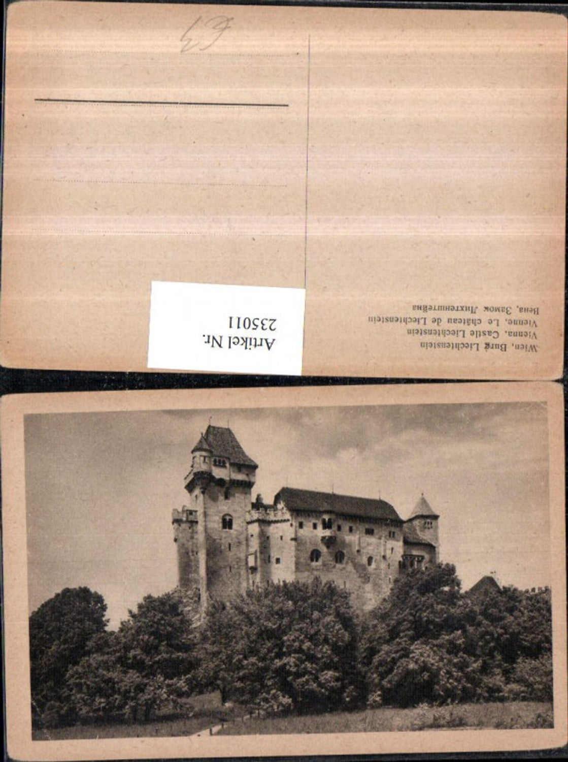 235011,Burg Liechtenstein b. Maria Enzersdorf