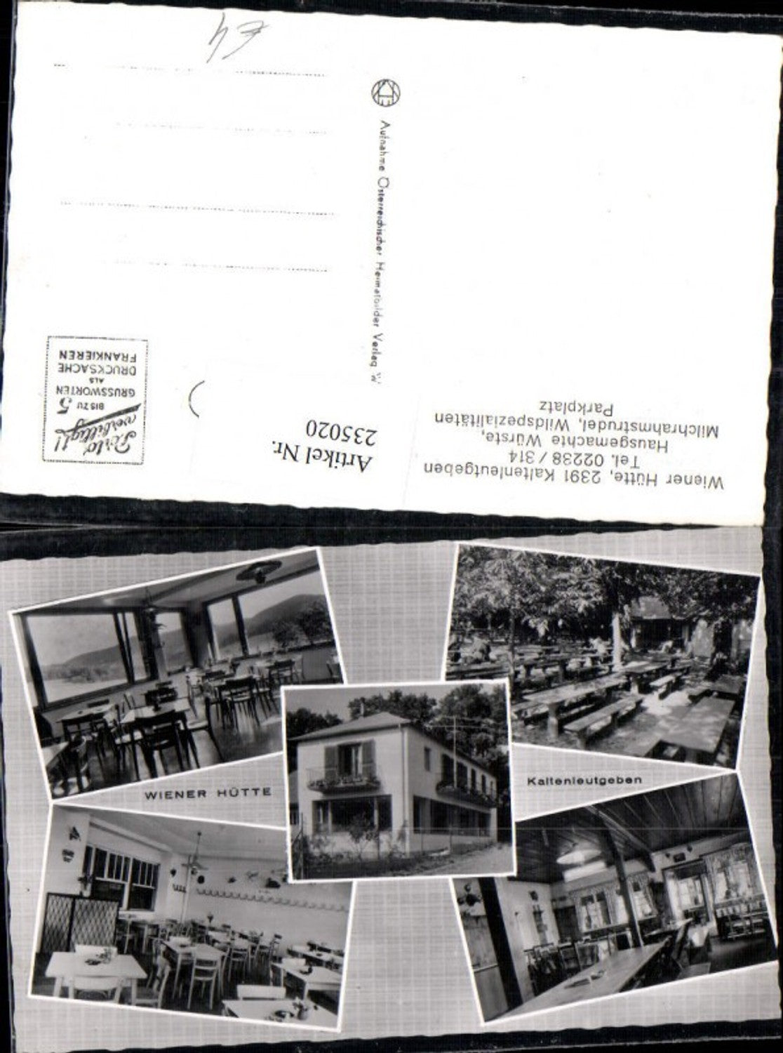 235020,Wiener Hütte in Kaltenleutgeben Mehrbildkarte