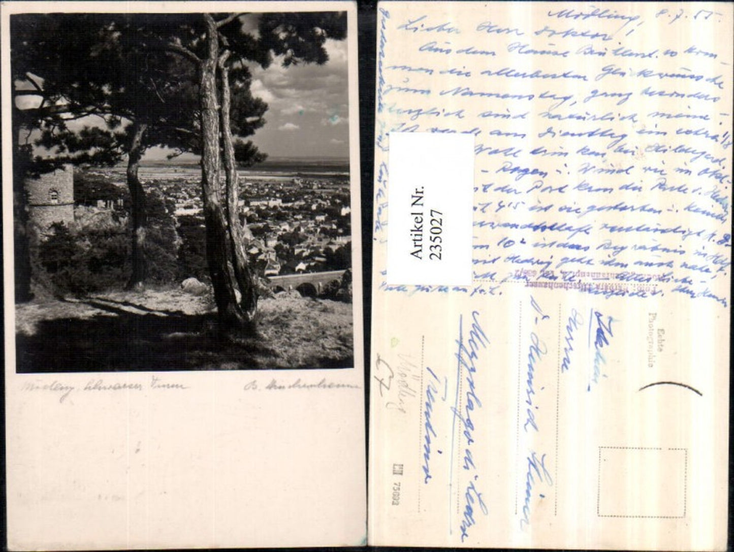 235027,Mödling Teilansicht Schwarzer Turm