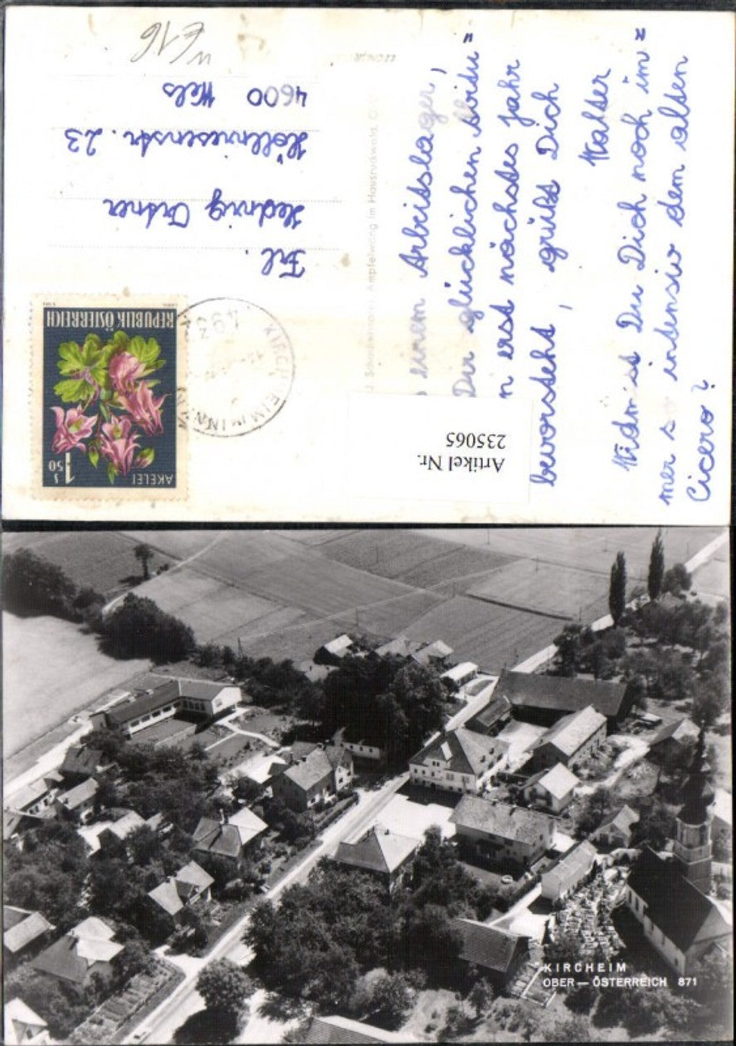 235065,Kirchheim im Innkreis Teilansicht Fliegeraufnahme