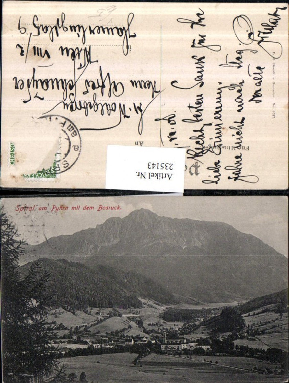 235143,Spital am Pyhrn Totale m. d. Bosruck pub F. E. Brandt 2037