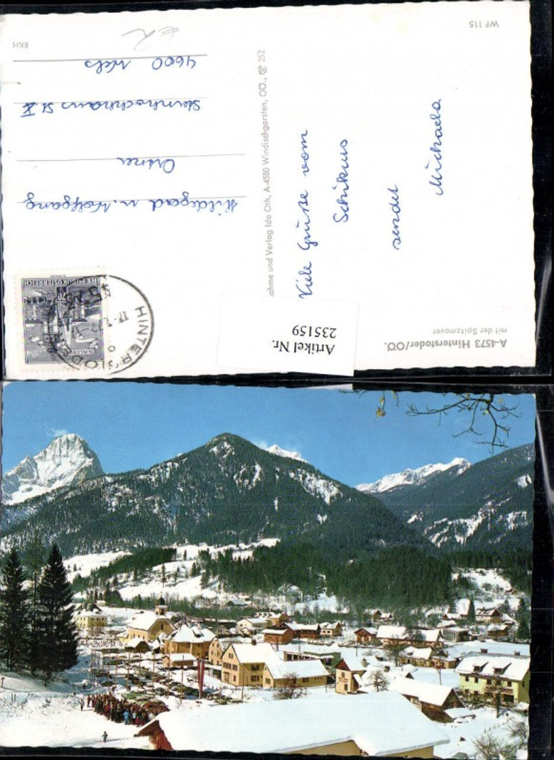 235159,Hinterstoder Totale m. d. Spitzmauer Winterbild