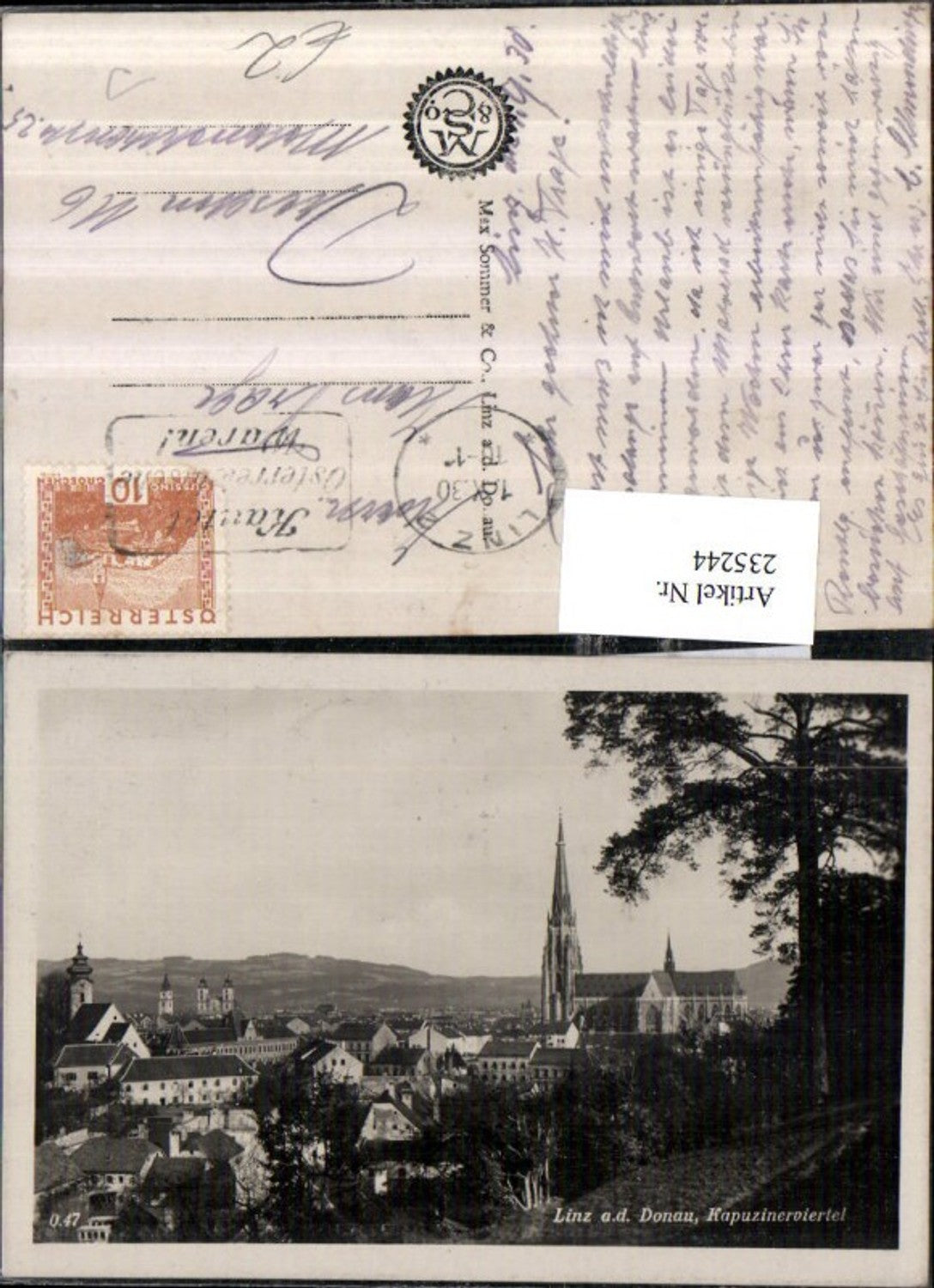 235244,Linz an d. Donau Teilansicht Kapuzinerviertel