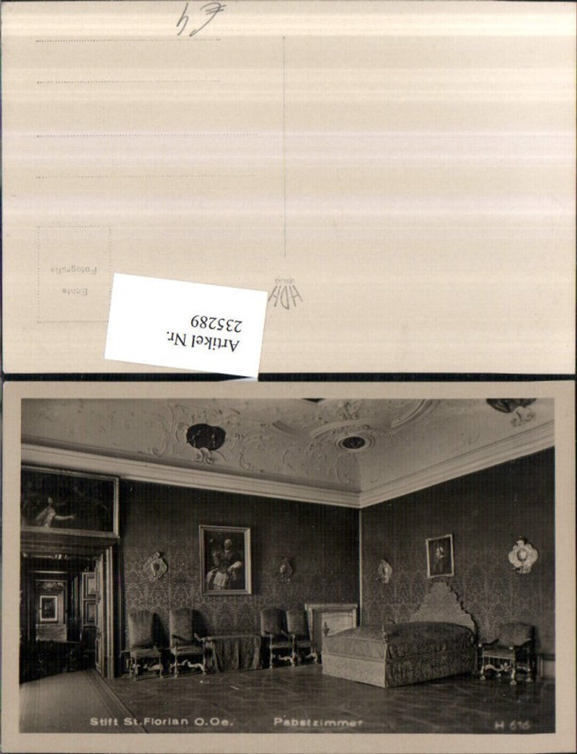 235289,Stift St. Florian Pabstzimmer Innenansicht