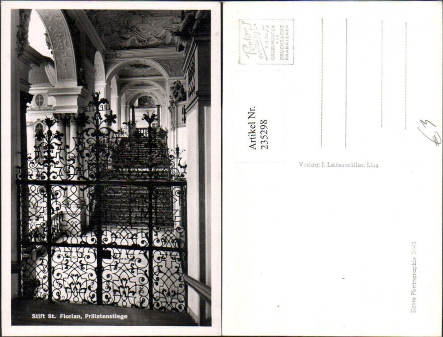 235298,Stift St. Florian Prälatenstiege Gittertor